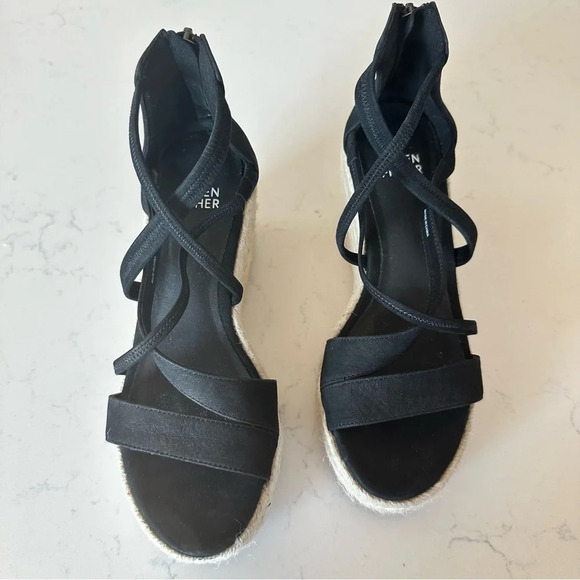 Eileen Fisher Wanda Tumbled Nubuck Espadrille Size: 5 - Picture 2 of 7